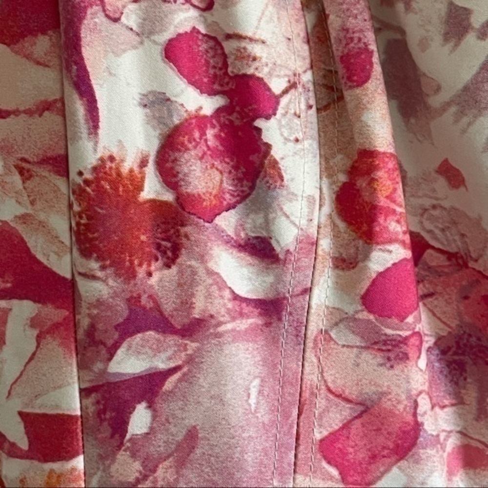 $20 SALE Sleeveless Sundress Pink Peach Orange White NINE WEST Floral Pattern - Picture 4 of 9